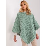 Wool Fashion Italia Poncho-AT-PN-2347.68-pistachio | Shoptok.si