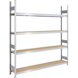 hofe Sestavljivi regal z velikimi policami z iverkami, višina 2500 mm, širina 2250 (2 x 1125) mm, obremenitev sklopa 1750 kg, globina 400 mm, osnovni | Shoptok.si