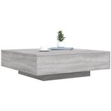  Stolić za kavu s LED svjetlima siva boja hrasta 100x100x31 cm | shoptok.hr