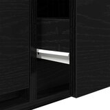 vidaXL TV kabinet Črn Inženirski les 100 x 31 x 25.5 cm Gladko drsenje | Shoptok.si