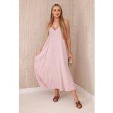 Kesi Włoski Muslin dress with straps dark mint | shoptok.hr