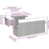  Sjedeća garnitura za vrt s jastukom 6 pcs Crna i plava | shoptok.hr