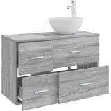  Set namještaja za kupaonicu 2 kom. Siva Sonoma 49,5 x 41 x 80 cm | shoptok.hr