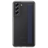 Samsung original ovitek Slim Strap EF-XG990CBE za Galaxy S21 FE G990 - prozorno črn | Shoptok.si