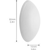 Wagner Stenski blažilnik, bunkica / ploščica, Ø 60 mm, DE 5 kosov, višina 15 mm, bele barve | Shoptok.si