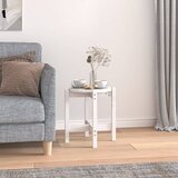  Stolić za kavu bijeli Ø 42,5x45 cm od masivne borovine | shoptok.hr