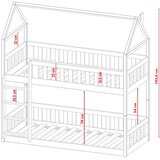 Molarem Home Drveni dječji krevet na kat Pola - kašmir - 180x80 cm - Bez madraca | shoptok.hr