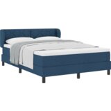 Box Spring Krevet s Madracem Plava 140x200 cm Tkanina | shoptok.hr