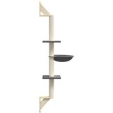  Zidna penjalica za mačke i stup za grebanje tamnosiva 142,5 cm | Eponuda.com