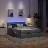 vidaXL Otomanska postelja z vzmetnico siv 140x190 cm blago | Shoptok.si