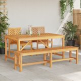 vidaXL 4-dijelni vrtni set za objedovanje od punog drva akacije | shoptok.hr