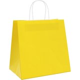  Papirnate vrećice 250 kom s ručkama žute 26x17x25 cm | Eponuda.com
