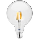 Gtv led sijalica E27 8W G125 3000K 800lm filament Cene