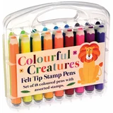 Rex London Komplet 18 mini markerjev Colourful Creatures