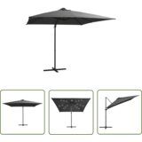 The Living Store Stranski senčnik LED in kovinski drog 250x250 cm antraciten - Stranski Senčnik, (21742661) Cene