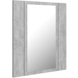 vidaXL LED kopalniška omarica z ogledalom betonsko siva 40x12x45 cm | Shoptok.si