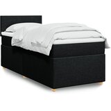  Box spring krevet s madracem crni 80 x 200 cm od tkanine Cijene