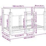  Postelja na vzkraj za otroke Umetni hrast 100 x 200 cm, (5000141968) | Shoptok.si