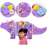 Viga drvena senzorno-manipulativna ploča edu triceratops Cijene