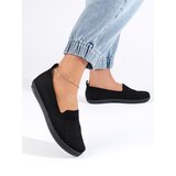 Shelvt Women's Fabric Black Slip On | ePonuda.com