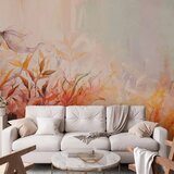  Foto tapeta - Flaming meadow - nature landscape with meadow of flowers and leaves in watercolour style 300x210 | shoptok.hr