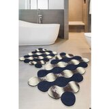 circle - gold dark bluegoldbeige bathmat set (2 pieces)
