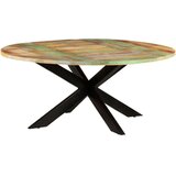  Blagovaonski stol okrugli 175 x 75 cm masivno obnovljeno drvo | shoptok.hr