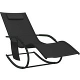  Gugalni ležalnik 2 kosa črn jeklo in tekstil, (20662542) | Shoptok.si