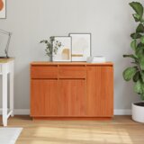 Ormarić Komoda Voštano smeđa 110 x 34 x 75 cm Masivna borovina | shoptok.hr