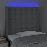  LED uzglavlje svjetlosivo 93 x 16 x 118/128 cm od tkanine | shoptok.hr