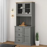 vidaXL Gornji dio za komodu VIGO sivi 78x30x100 cm masivna borovina | shoptok.hr