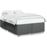 vidaXL Posteljni okvir temno siv 160x200 cm blago | Shoptok.si