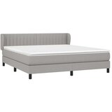  Box spring postelja z vzmetnico svetlo siva 180x200 cm blago, (20789963) | Shoptok.si