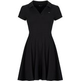Tommy Jeans Kratke obleke TJW RIB F F POLO MINI DRESS EXT Črna Cene