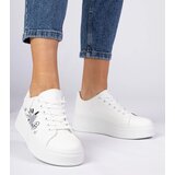 Gemre White women's sneakers with Zelinda print | Shoptok.si