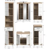MID.YOU Kopalnica Lambada, Barva Hrasta, Bela, 5-Delna | Shoptok.si