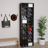 Ormarić Omara za čevlje črna 54x34x183 cm iverna plošča | Shoptok.si