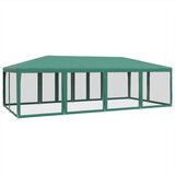 Šator za zabave s 12 mrežasta bočna zida zeleni 8x4 m HDPE | shoptok.hr
