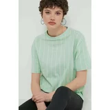 Karl Kani Bombažna kratka majica ženski, zelena barva