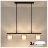 Brilagi LED RGB prigušiva luster AURA LUX 3xGX53/14W/230V Wi-Fi Tuya crna/zlatna u