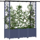  Povišeni krevet s mrežom i krovom Sivi 162,5 x 40 x 138 cm PP | shoptok.hr