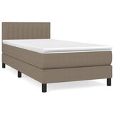 Maison Chic Box spring postelja - Vzmetna postelja z vzmetnico taupe 90x200 cm blago SL19257, (21881449) Cene
