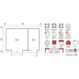Male kuće Drvena vrtna kuća ORIENTAL 4 470 × 320 cm sa šindrom | shoptok.hr
