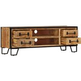 TV omarica s predali 120x30x40 cm trden mangov les | Shoptok.si
