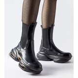 Gemre Black slip-on chunky ankle boots Sant'Egidio | Shoptok.si