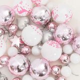 vidaXL Set božičnih okraskov 40 pcs Bela in roza | Shoptok.si