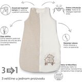KENGURU GOLD Vreća za spavanje s nogavicama TOG2.5, Stripes-owl, 6-24 m | Shoptok.si