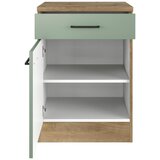 Flex-Well Kuhinjska Spodnja Omarica Cara, Zelena, Hrast | Shoptok.si