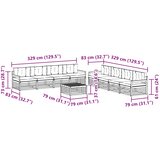  Set vanjskih sofa 9 kom. Prirodna i bež 79 x 79 x 37 cm | shoptok.hr