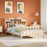  Krevet s regalom za knjige bez madraca 150 x 200 cm od borovine | shoptok.hr